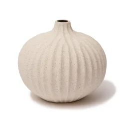 Vases<Lindform Vase Bari, Sand white light deep line, L