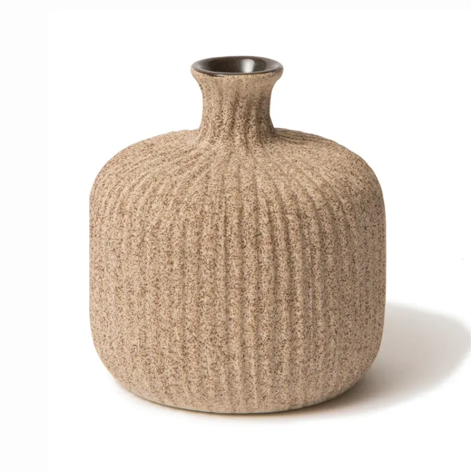 Vases<Lindform Vase Bottle, Sand medium stripe, small