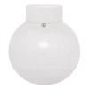 Vases<ERNST Vase en verre rond et blanc, H25 cm Ø24 cm
