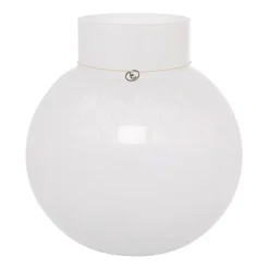 Vases<ERNST Vase en verre rond et blanc, H25 cm Ø24 cm