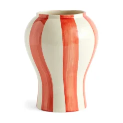 Vases<HAY Vase S Sobremesa stripe 22 cm, Red