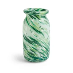 Vases<HAY Vase Splash Roll Neck S 20,5 cm, Green swirl