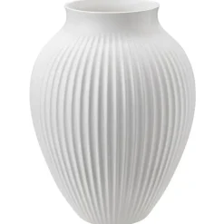 Vases<Knabstrup Keramik Vase strié Knabstrup 27 cm, Blanc