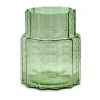 Vases<Serax Vase Waves 04 Ø18x21 cm, Green-clear