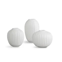 Vases<Kähler Vases miniatures Hammershøi lot de 3, blanc