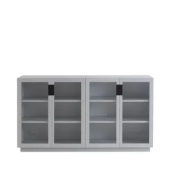 Vitrines & Présentoirs<Asplund Vitrine Frame 160 Medium, light grey, portes vitrées, 42 cm, black