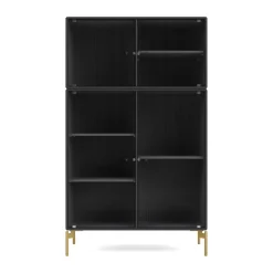 Vitrines & Présentoirs<Montana Vitrine Ripple III 69,6x117,6x38 cm, Anthracite-pieds Brass