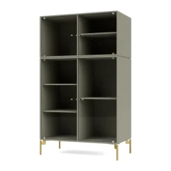 Vitrines & Présentoirs<Montana Vitrine Ripple III 69,6x117,6x38 cm, Fennel-pieds Brass