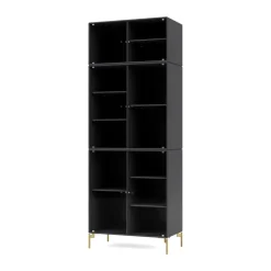 Vitrines & Présentoirs<Montana Vitrine Ripple IV 69,6x187,2x38 cm, Anthracite-pieds Brass