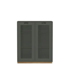 Vitrines & Présentoirs<Asplund Vitrine Snö E, Green khaki, support en chêne, dj.42 cm