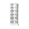 Vitrines & Présentoirs<Mavis Vitrine Volt 190 cm laquée blanche, Détails en acier inoxydable